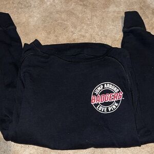 PINK Wisconsin Badger Sequin Crewneck
